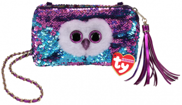 Moonlight the Owl  Sequin Square Purse