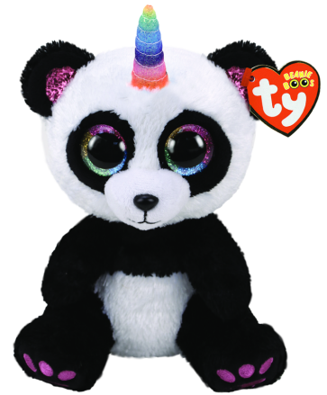 Paris the Panda with Horn Medium Beanie Boo