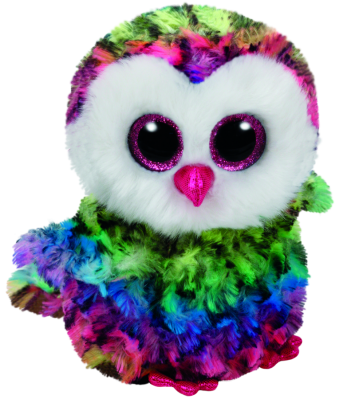 Owen the Multicoloured Owl Regular Beanie Boo