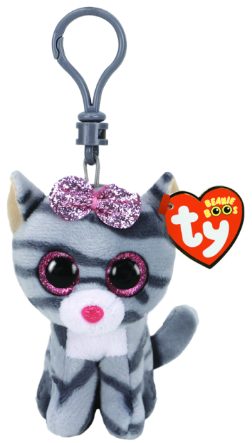 Kiki the Grey Cat Clip Beanie Boo