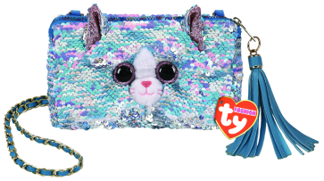 Whimsy the Cat Sequin Square Purse
