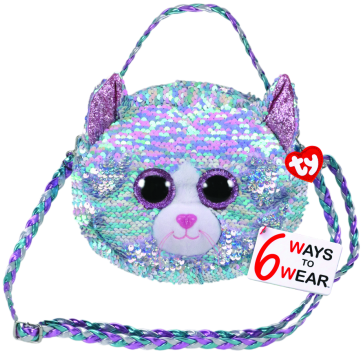 Whimsy the Blue Cat Sequin Purse Ty Fashion